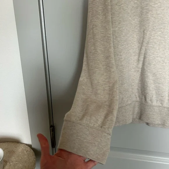 Polo by Ralph Lauren Light Beige Heather soft Quarter-Zip Sweater - Picture 5 of 6